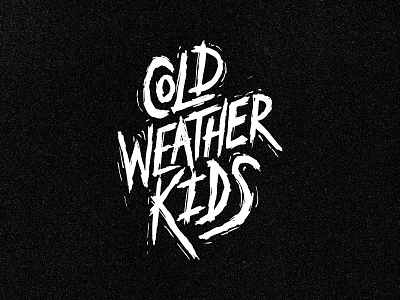 Cold Weather Kids band logo band logo black and white bold grunge hand drawn hand drawn type hand lettering illustration make to last nostlagic pop punk punk rough rustic sharpie sketch texture type typography weathered