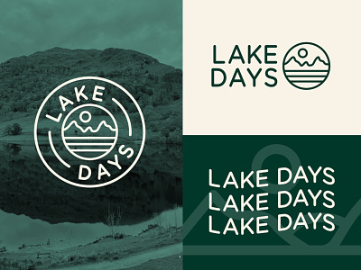 Lake Days Branding adventure badge branding creative design explore lake district lockup nature typography united kingdom vintage badge