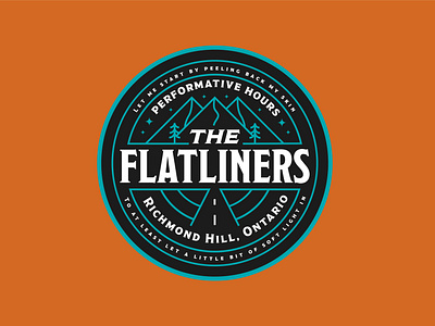 The Flatliners Performative Hours Badge alternative art artist badge badge design branding creative design graphic design punk rock punx screen print typography vintage vintage badge