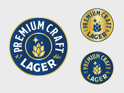 Premium Craft Lager Badge Development ✨ badge badge design badge designer beer beer branding beer logo brand branding brewery craft design illustration ipa logo logo design type typography
