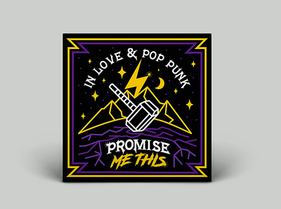 Promise Me This New Single Artwork artwork badge band branding california creative design identity illustration logo logo design los angeles pop punk punk thor thor design typography
