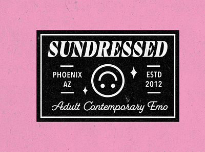 Sundressed Adult Contemporary Emo Patch art badge band design lockup msuic patch patch design pop punk punk type typography