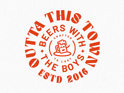 BEERS WITH THE BOYS 🍻 badge badge design beer branding creative design graphic design identity illustration line logo logo design mono simple typography ui vector vintage work