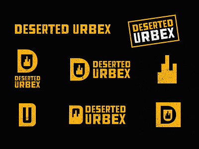 Desrted Urbex Brand Guidelines branding d explore icon logo logodesign modernism typography urbex yellow