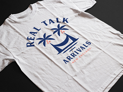 Real Talk Band Palm T-shirt 🌴 brand branding illustration logo merchandise palm screen print shapes t shirt typography