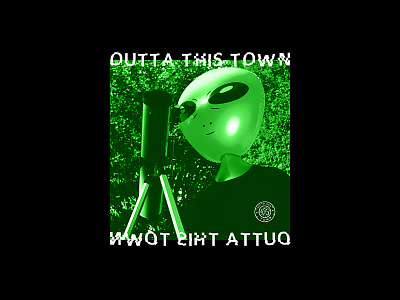 The Alien Explorer alien conspiracy glitch nature photography t shirt telescope tree typography ufo