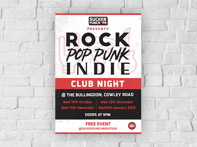 Sucker Punch Club Night Poster