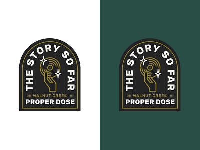 The Story So Far Proper Dose badge band branding clean design identity illustration logo logo design nature patch poppunk record star stars tattoo tattoo flash typography