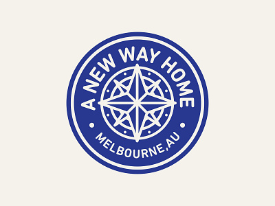 A New Way Home Compass Badge apparel badge badgedesign band band logo band merchadise branding clean compass emo identity linework logo logo design pop punk tattoo tattoo flash typography