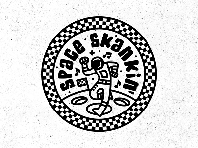 Space Skankin' 🕴️🏁 2tone badge badgedesign fun history lessthanjake music punk ska skank skapunk space spaceman typography unity