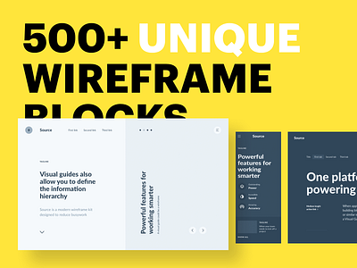 Source Wireframe Kit design interface product ui ui design ux web web design website
