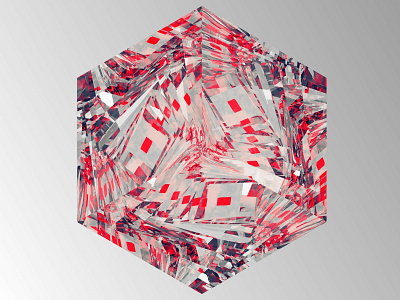 Abstract cube glass sculpture. 3d 3d art abstract abstract art color concept cube design geometic illustration simple