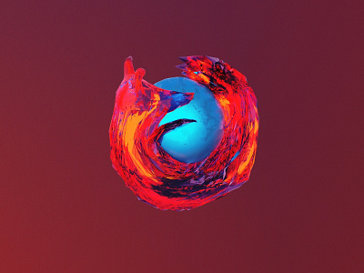 FIrefox flass artwork. 3d 3d art abstract abstract art color concept design explosion facets firefox geometic glass hot illustration mozila simple