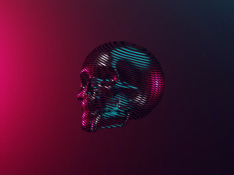 Blobed skull 3d animation concept skull skull art
