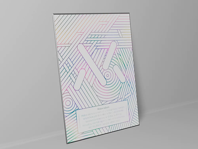 Materialism vector poster design. 2d 3d color design gradient poster simple vector