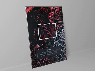 Nihilism 2d 3d 3d animation 3d art abstract font mockup poster print type