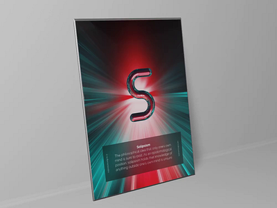 Solipsism poster. 3d 3d art 3d text abstract poster poster art s type