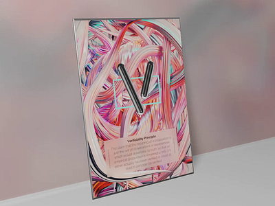 Verifiability Principle poster. 3d abstract abstract art blender brush design motion poster type vaporwave