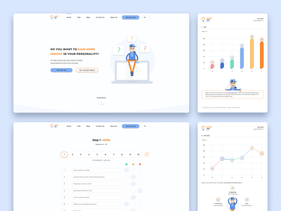 Redesign of the website for online testing career careers careers page custom illustrations figma logo design test testing ux ui design wireframe