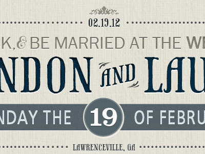 My Wedding Website header typography wedding