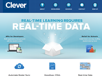 Clever Inc Website blueprint box data developer school sync website