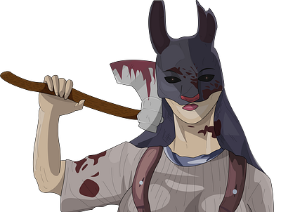 Huntress - Dead By Daylight axes bhvr dead by daylight design fan art graphic huntress illustrator stream videogame