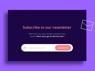 Newsletter Subscribtion Daily UI 026
