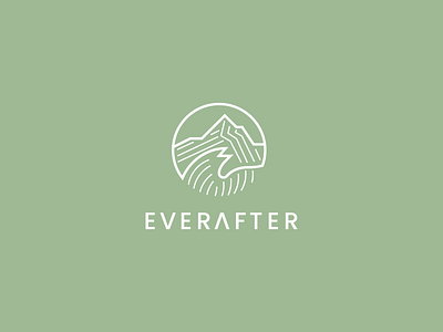 Everafter Photocinema branding design lineart logo logo design mountain sea simple logo vector wave
