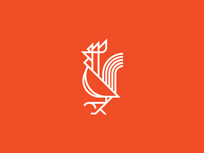 Roast II branding chicken design lineart logo logo design simple logo vector