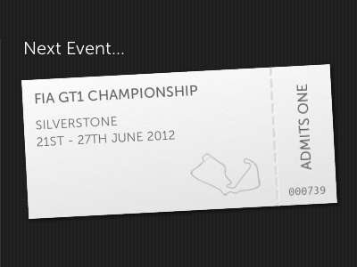 Next Event Ticket event race ticket