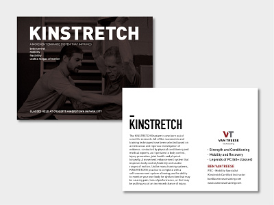 Kinstretch marketing postcard design graphic design marketing photography