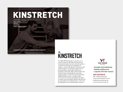 Kinstretch marketing postcard