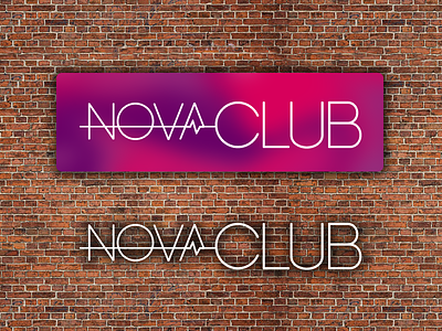 NovaClub logo city club colorful flat gym trendy