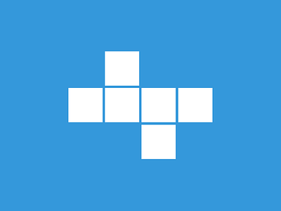 Eurekube logo flat design geometry innovation logo minimalism square startup