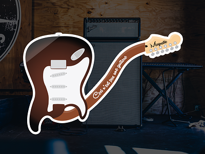 Pick4Song - Magratte sticker guitar magritte pun sticker