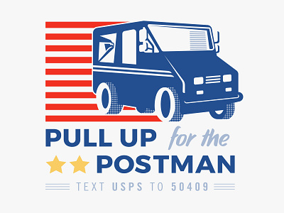 Pull Up for the Postman design illustrator mail postal service usps vote