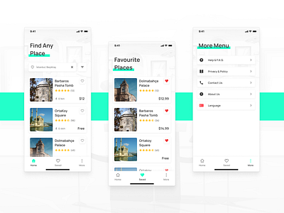 TouristApp - Concept Project app design figma mobile tourist ui user experience user interface ux