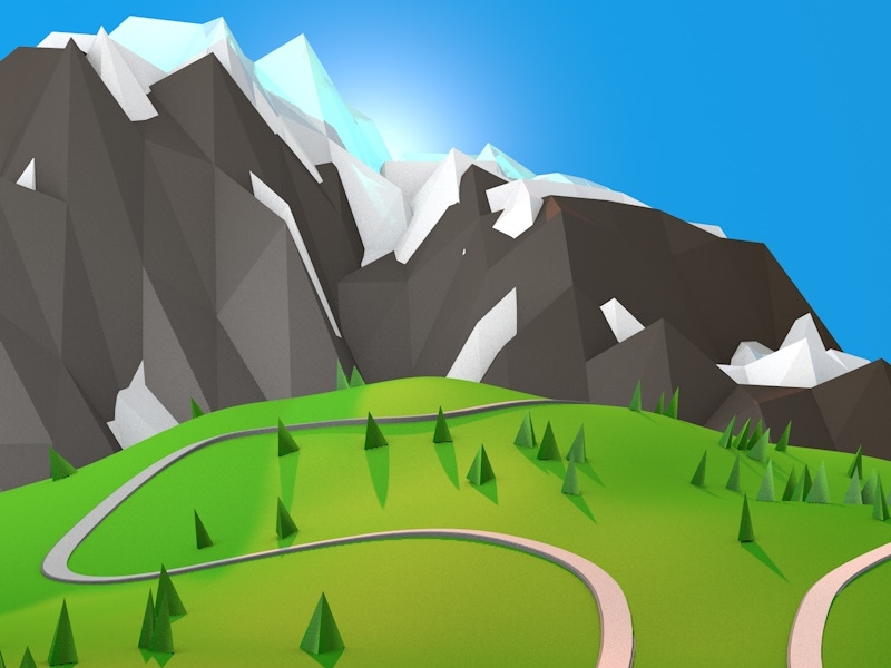 Low Poly landscape low poly