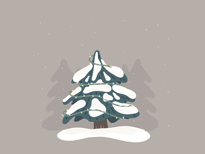 It's Beginning adobe illustrator christmas christmas tree digital design holiday holiday card illustration snow winter