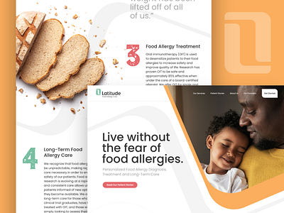 Latitude Food Allergy Website design layout responsive design ui ux web website