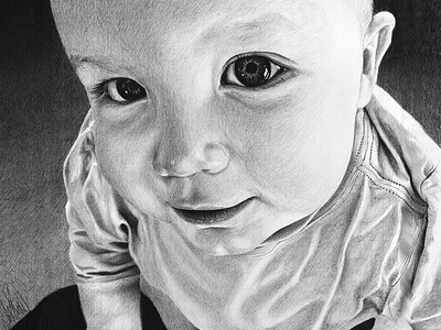 Logan in Graphite black and white drawing graphite illustration pencil sketch