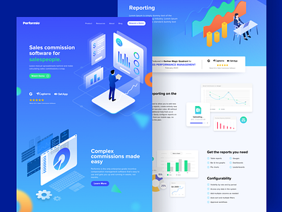 Performio branding design ui website