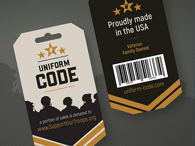 Uniform Code Hangar Tag Design branding clothing design illustration packaging product typography
