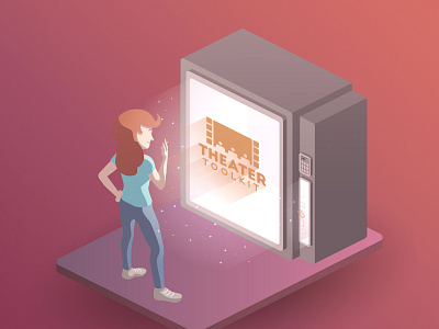 Theater Toolkit - Checkout Process illustration illustration design isometric minimal vector web website