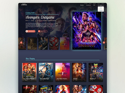 Showplace Cinemas Website Design cinema design ecommerce illustration movie theater theatre typography ui ux web website