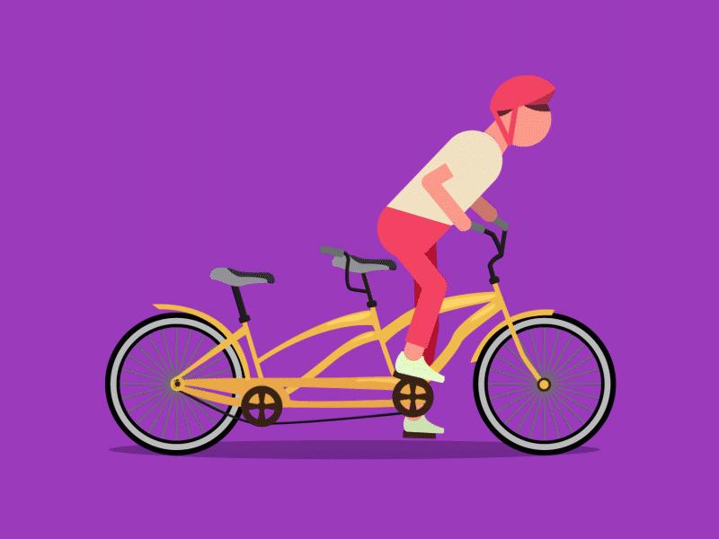 Lonely biker alone bike cycling double motion