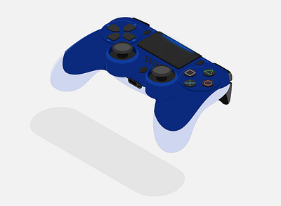 PS gamepad illustration isometric vector