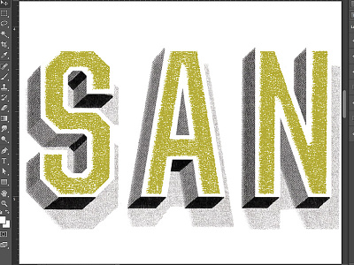 Typography & Photocopier fun... block san sans serif type