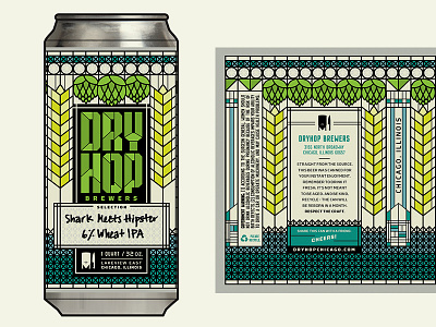 DryHop Beer Can Design architectural detail beer can beer packaging can design chicago chicago design lakeview