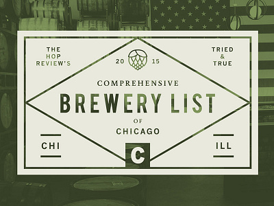 Chicago Brewery List badge brewery chicago hops